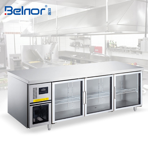 Banco de trabajo comercial de acero inoxidable de temperatura única, mesa de refrigerador, diseño de enfriador de aire para uso en restaurante, Enfriador de mostrador - Product Image 5