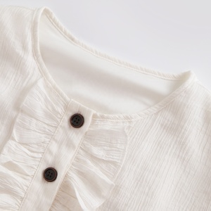 Robe moulante blanche à volants avec logo personnalisé, robe vintage élégante et fine pour femmes, robe de soirée longue d'été boutonnée pour le bureau pour femmes - Product Image 3