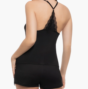 Conjunto de Pijama de Dos Piezas para Mujer, Sexy, Veraniego, Cómodo, <span class=keywords><strong>Top</strong></span> Tipo Chaleco, Pantalones Cortos de Cintura Elástica, Ropa de Dormir - Product Image 2