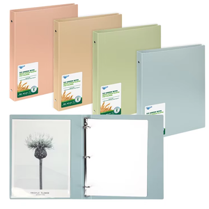 <span class=keywords><strong>Classeur</strong></span> à 3 anneaux à feuilles mobiles, couleur Morandi, pochette en PP, dossier de classement de bureau A4 pour le rangement et l'archivage des documents scolaires - Product Image 6
