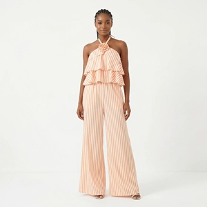 Abito da donna all'ingrosso in cotone traspirante e confortevole, con risvolto, maniche corte, stampa a righe, stile tradizionale africano, taglie forti - Product Image 6
