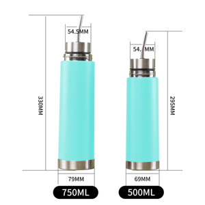 Nieuwe 500Ml 750Ml 3 In 1 Automatiseer Kogelvormige Roestvrijstalen Kolf Waterfles Tumbler Thermo Yerba Mate Thermos Met <span class=keywords><strong>Filter</strong></span> - Product Image 1