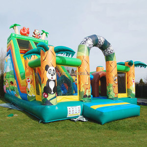 Tobogán Inflable Comercial Tipo Jungla, Pulapula para Niños, Castillo Inflable con Soplador - Product Image 4