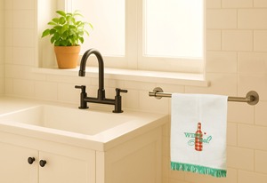 Wine Not Linen Kitchen Towel | Premium 100% <b>Natural</b> Linen, Eco Friendly Reusable Dish & Tea Towel - Product Image 2