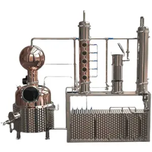UDLW-100 500L Brandy Gin Flowers Hydrosol Whisky Wine Vodka Distillation Column Equipment Alcohol Distilling Making Machine