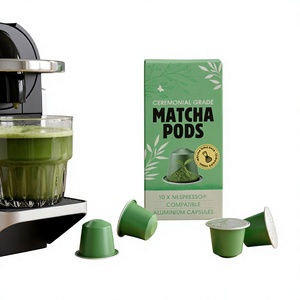 Cápsulas de Matcha de Aluminio Reciclables Orgánicas, Té Verde Sin Azúcar en Cápsulas Individuales, Compatibles con Todos los Sistemas Principales de Cafeteras - Product Image 1