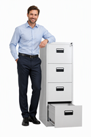 Armoire de classement verticale en métal à 2 ou 4 tiroirs, rangement de bureau durable, armoire à dossiers latérale, design personnalisé