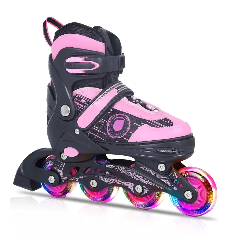 Outdoor Volwassenen Verstelbare 4 Knipperende Wielen Inline Skate Schoenen Patines Nl Linea Rolschaatsen Voor Kinderen