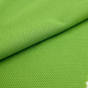 Kumaşlar tekstil ham esneklik örme Polyester kuş gözü örgü T gömlek kumaşı kazak spor Garm için