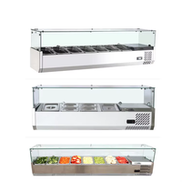 Étalage de salade/dessus/affichage de Tableau d'acier inoxydable
