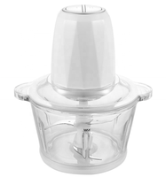 Hachoir à aliments électrique en verre avec moteur DC 350W, hachoir à aliments de 2L avec lames de coupe en acier inoxydable