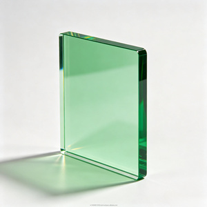 Panneau en verre trempé vert, plaque de verre solide plate de 3 mm avec services de pliage et de découpe pour la décoration de cloisons et la construction - Product Image 4