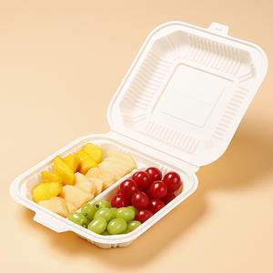 Boîtes à lunch carrées jetables biodégradables en amidon de maïs plastique, contenants alimentaires thermiques pour tiramisu, bonbons, collations, sushis - Product Image 3