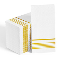 Serviettes en papier laminées 2 plis de qualité supérieure, absorbantes et jetables, pour invités, pour Thanksgiving, mariages et traiteurs