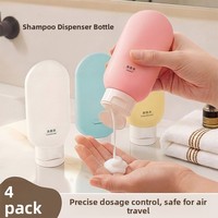 Ensemble de flacons et sacs de voyage pour cosmétiques, shampoing, gel douche, flacons vides en silicone, nettoyant visage, produits de soin de la peau