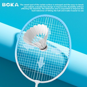 Raquetes de Badminton Ultraleves de Ferro-Liga Autênticas, Duráveis e Moderadamente Rígidas, Conjunto para Adultos e Escolares - Product Image 4