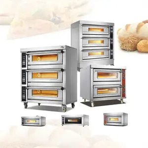 Freestanding outdoor gas baking equipment commercial bread bakery oven pizza making machine in kitchen
