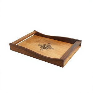 Plateau de service individuel de luxe en bois d'acacia, de manguier et de sheesham avec poignées pour hôtel, buffet, vaisselle de table à domicile – Haute Qualité - Product Image 1