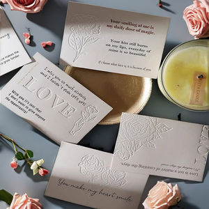 Decoración <span class=keywords><strong>de</strong></span> tarjetas DIY hecha a mano, estampado en caliente Simple, tarjetas <span class=keywords><strong>de</strong></span> felicitación en inglés, ramos <span class=keywords><strong>de</strong></span> flores, confesión, bendición, regalo <span class=keywords><strong>de</strong></span> cartón, Ideas - Product Image 2