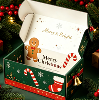 Recycelbare Karton-Weihnachtsversandbox mit individuellem Logo und festlichem Aufdruck für Firmen-Weihnachtsgeschenke