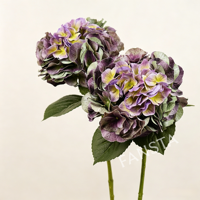 FANSTA Bunga Hydrangea Buatan Berkualitas Tinggi dengan Sentuhan Lateks Asli 65cm Bunga Buatan Berwarna untuk Dekorasi Pernikahan, Rumah, Hotel