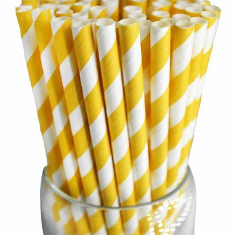Compostable Biodegradable Recyclable Disposable Food Grade Kraft Paper Straws with Cup for Coffee Tea Juice Beverage Party