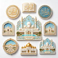 Aimant de réfrigérateur souvenir islamique musulman, mosquée Sheikh Zayed d'Abu Dhabi, en résine gaufrée, forme, couleur, taille et logo personnalisés