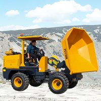 3-Tonnen-4x4-Offroad-Mini-Dumper mit Schwenkschaufel, Baustellenlader, Knickgelenk-Radlader, Motorgetriebe 37 kW für Baustellen
