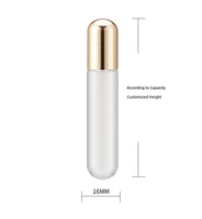 Flacons cylindriques en verre de 5 ml, 8 ml, 10 ml avec bouchons à bille, sérigraphiés, pour huiles essentielles et parfums