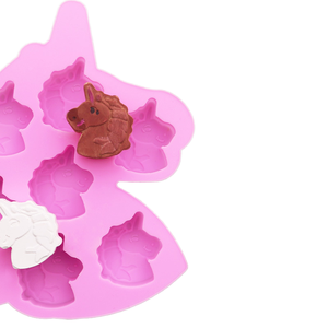 Moule en silicone 3D jetable Xinguo XG272 pour gâteaux et savons, 7 cavités, forme <span class=keywords><strong>licorne</strong></span>, moule à chocolat - Product Image 1