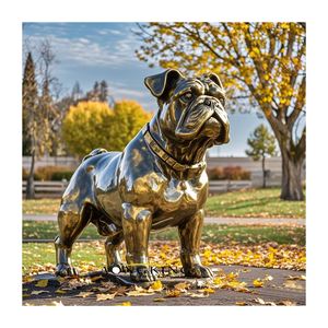 Statua di <span class=keywords><strong>Pitbull</strong></span> in bronzo a grandezza naturale in metallo per arte animale - Product Image 3