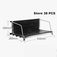Chariot de retournement de circuits imprimés en acier inoxydable, personnalisable, avec panneau à fentes de 350 mm, antistatique, chariot à roulettes personnalisable à charge lourde pour l'électronique