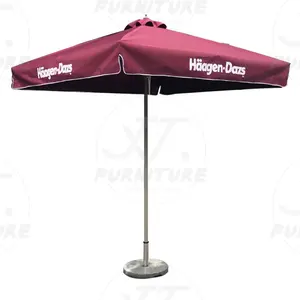 2.5x2.5m Umbrella,Aluminium Frame Square Spring Market Umbrella Parasol Patio Umbrella