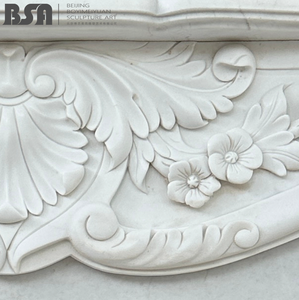 เตาผิงหินอ่อนแกะสลักด้วยมือแบบอิสระรอบๆหิ้งหินคุณภาพสูงสำหรับห้องนั่งเล่นและโรงแรม - Product Image 5