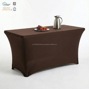 Funda de Mesa Redonda de Spandex de 120 Pulgadas, Color Marfil, Antiarrugas, Moderna, Impermeable, Ecológica y Elástica para la Cena - Product Image 1