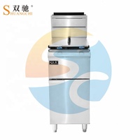 Friteuse à gaz commerciale pour poulet 35L, friteuse industrielle sur pied pour frites, corps en acier inoxydable Shuangchi