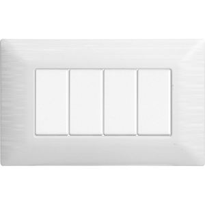Plaque d'interrupteur mural Gloca 4 voies 4 interrupteurs en plastique blanc satiné durable pour Matix - Product Image 4