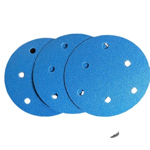 Disco de lijado con adhesivo, 5 pulgadas, fieltro azul, 6 agujeros, para lijadora orbital - Product Image 5