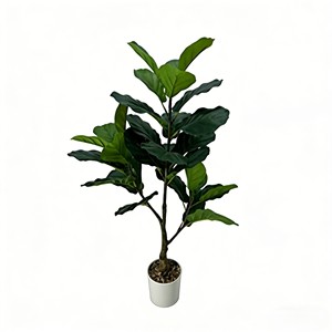 <b>Artificial</b> <b>Tree</b> Green Potted with Piano Leaf Banyan Ornaments for Living Room Floor Simulation - Product Image 1
