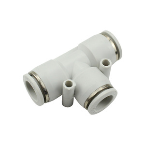 Liyuan T-Type Plastic Hose <b>Connector</b> 6/8/10mm <b>Quick</b> Connect Pneumatic Fitting for PU Pipe - Product Image 1