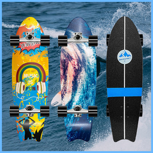 सर्फ प्रशिक्षण भूमि स्केटबोर्ड गैर-पर्ची एकल रॉकर स्की अभ्यास बोर्ड - Product Image 2