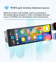 Reproductor Multimedia 1 DIN con Sistema Android y Pantalla Retráctil Universal de 6.36'', Radio para Coche MP5 con Navegación GPS, Carplay, Estéreo y MP3
