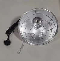 Abat-jour de lampe chauffante en aluminium étanche et pratique, de qualité industrielle, pour couveuse avicole, avec dissipation thermique haute efficacité