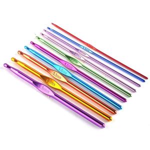 Ensemble de 22 crochets en aluminium, aiguilles à tricoter de 2 à 8 mm, aiguilles à coudre pour le bricolage, fil à tricoter, avec étui - Product Image 3