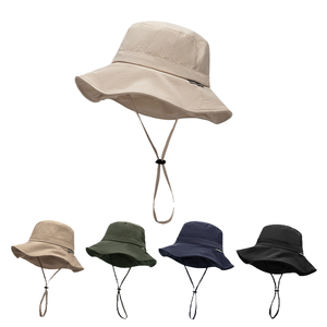 Sombrero de Sol Plegable con Protección UV, Gorra de Exterior Personalizada, Sombrero Tipo Pescador con Cordón, 100% Algodón, Tejido de Malla, Unisex para las Cuatro Estaciones - Product Image 4