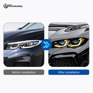 Conjunto de faros LED AKD para BMW Serie 3 G20 2019-2022, modificados con proyector de doble color Golden Eye y lente tipo cuchara. - Product Image 2
