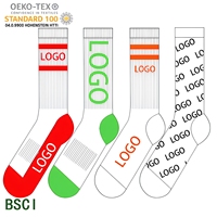 Chaussettes de sport en coton personnalisées unisexe en gros, conception OEM, créez votre propre design, chaussettes personnalisées avec logo sur mesure