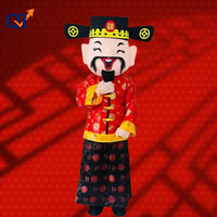 QUTENG Nouvelle Arrivée Certifié CE Haute Qualité Promotionnel Costume de Fête Dieu de la Richesse Dieu de la Fortune Caishen Costume de Mascotte