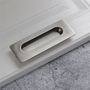 Zinc Alloy Durable Modern Minimalist Matte Black <b>Gold</b> Concealed Invisible Slotted Drawer Handle for Dresser <b>Cabinet</b> Built-in - Product Image 2