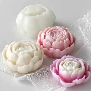 J5281/2/3 3Styles 3D Peony Flower Silicone Mold for Candle Making Diy Aromatherapy Candle Moulds for Gifts Livingroom Decor - Product Image 6